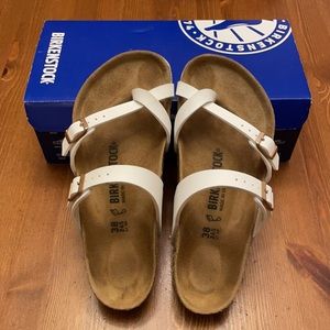 Birkenstock Mayari White Birko-Flor 38 like New